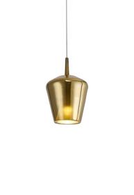 M8248  Elsa Assembly Pendant (WITHOUT PLATE) Inverted Bell Shade 1 Light Gold Glass